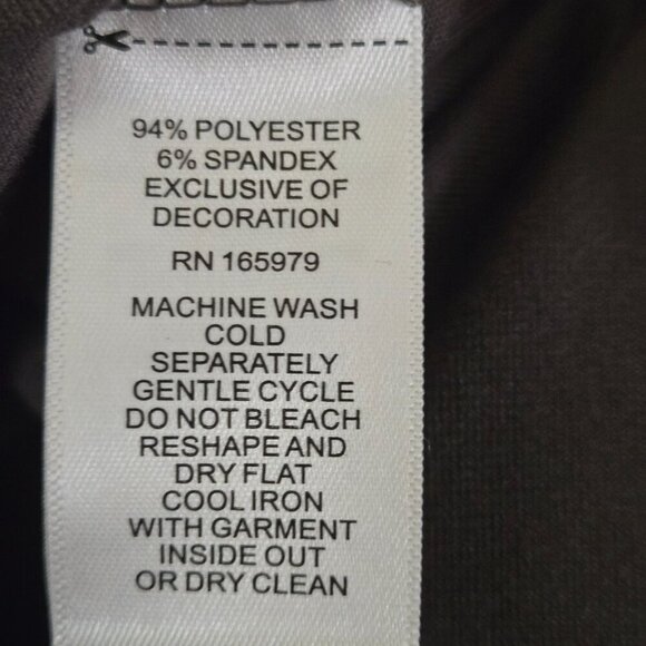 Cable & Gauge Chocolate Brown Velour 1/2 Zip Rhinestone Tunic Hoodie Size M - Picture 5 of 5